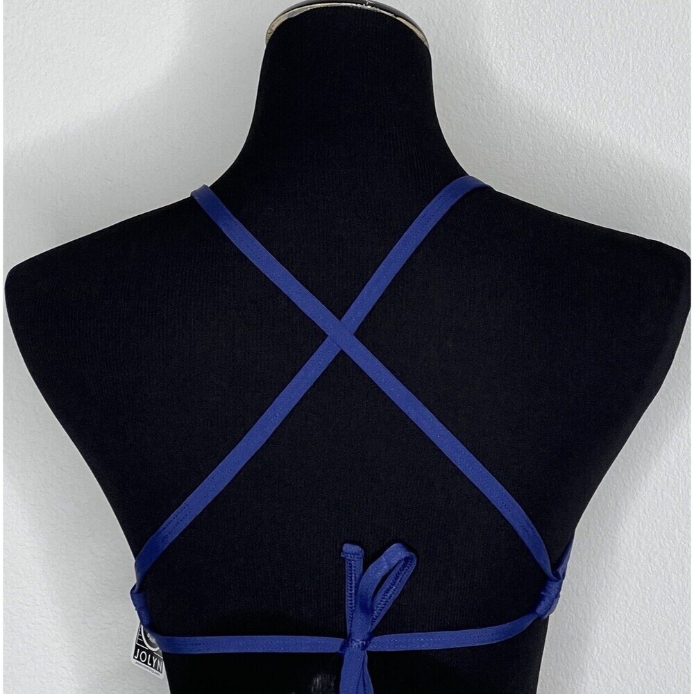 Jolyn Bikini Swim Top Vent Small Navy Blue New With Tags — image 2 of 4